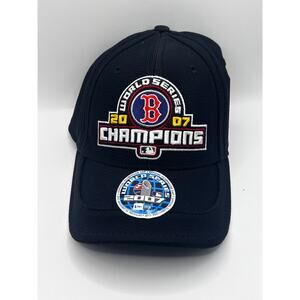 Vtg 2007 Boston Red Sox World Series Champions Clubhouse Hat New Era Stretch Fit